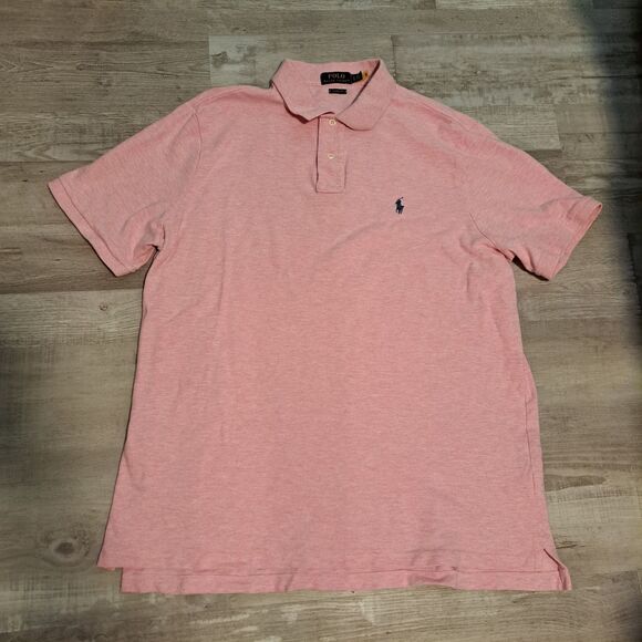 Polo Ralph Lauren Men's Cotton Polo Classic Fit Pink Heather Sz XL - Picture 1 of 9